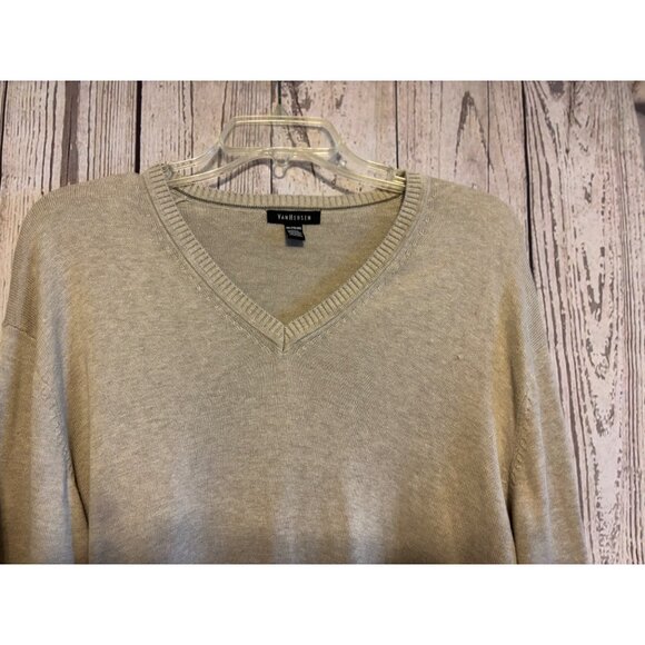 VanHeusen Vintage Men’s 80’s V neck Beige Pullover Sweater Size XXL - Picture 5 of 9